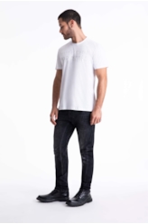 Calça Jeans Intense Black Motorcycle Lav.Black C/ Tie Dye