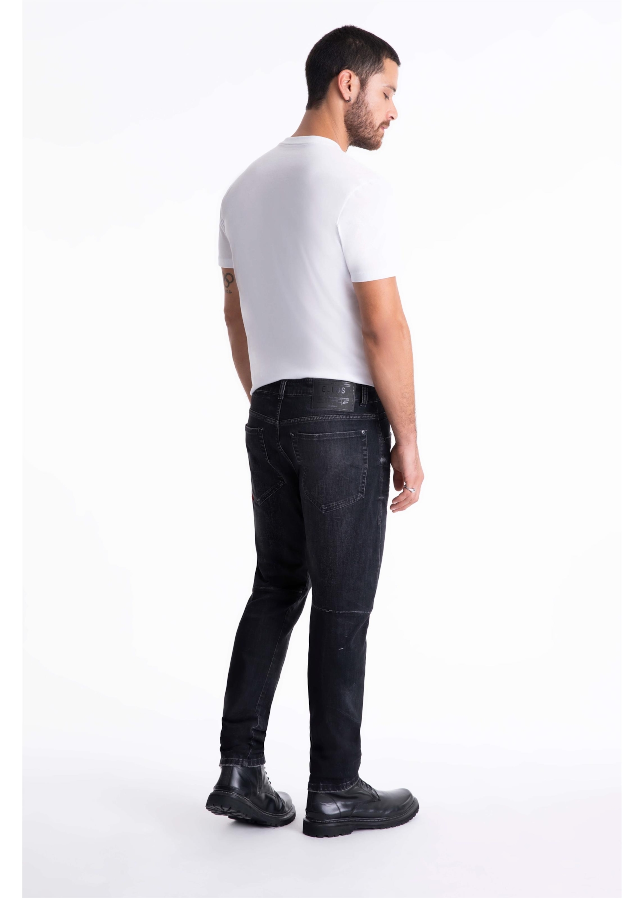 Calça Jeans Intense Black Motorcycle Lav.Black C/ Tie Dye