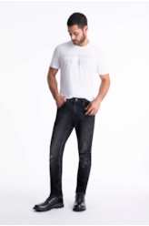 Calça Jeans Intense Black Motorcycle Lav.Black C/ Tie Dye