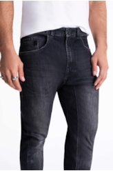 Calça Jeans Intense Black Motorcycle Lav.Black C/ Tie Dye