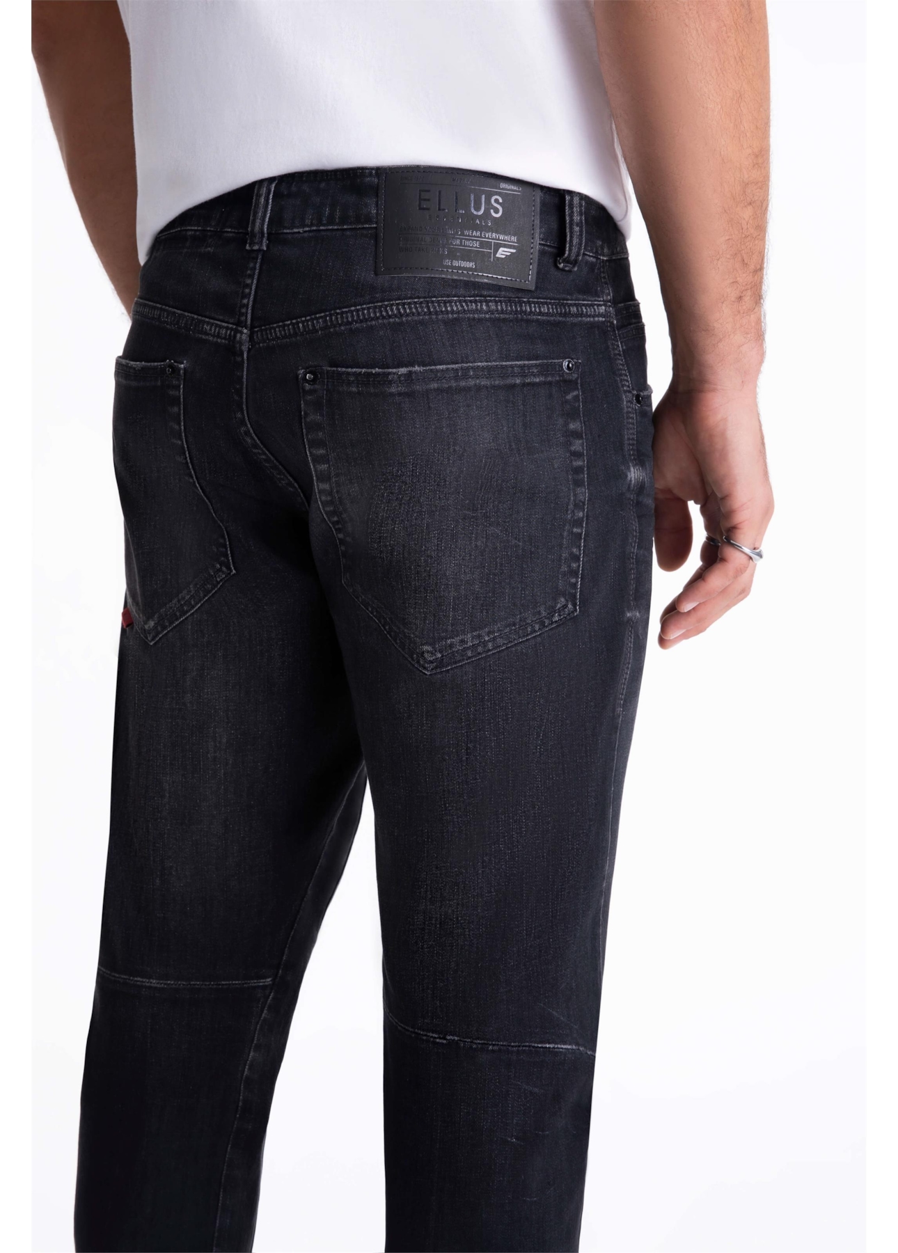 Calça Jeans Intense Black Motorcycle Lav.Black C/ Tie Dye