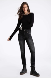 Calça Jeans Intense Black Skinny 1515- Lav.Black C/ Tie Dy