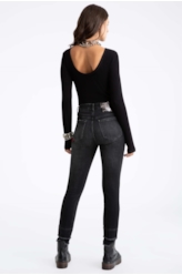 Calça Jeans Intense Black Skinny 1515- Lav.Black C/ Tie Dy