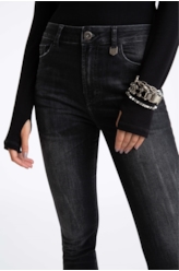 Calça Jeans Intense Black Skinny 1515- Lav.Black C/ Tie Dy