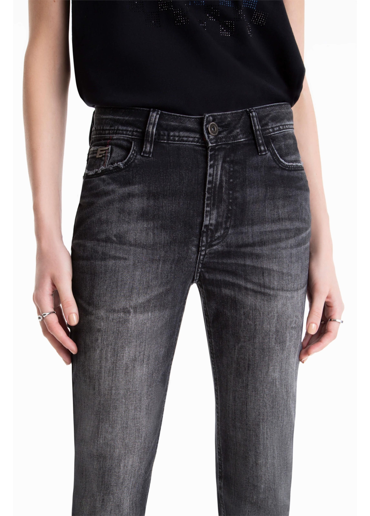 Calça Jeans Intense Black Skinny 1790-Lav.Black C/ Tie Dye