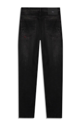 Calça Jeans Intense Black (Slim) Filigrana Lav.Escuro C/ Rede e Jato