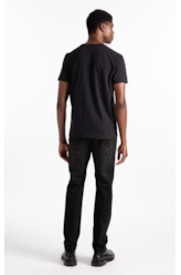 Calça Jeans Intense Black (Slim) Filigrana Lav.Escuro C/ Rede e Jato
