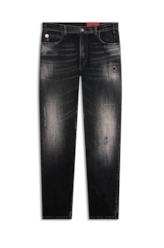 Calça Jeans Intense Black Slim  Lav. Black C/ Cerzidos
