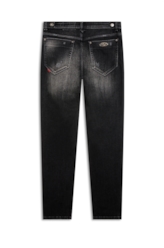 Calça Jeans Intense Black Slim  Lav. Black C/ Cerzidos