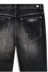 Calça Jeans Intense Black Slim  Lav. Black C/ Cerzidos