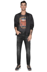 Calça Jeans Intense Black (Stefan) Slim Silver Gray Mescla