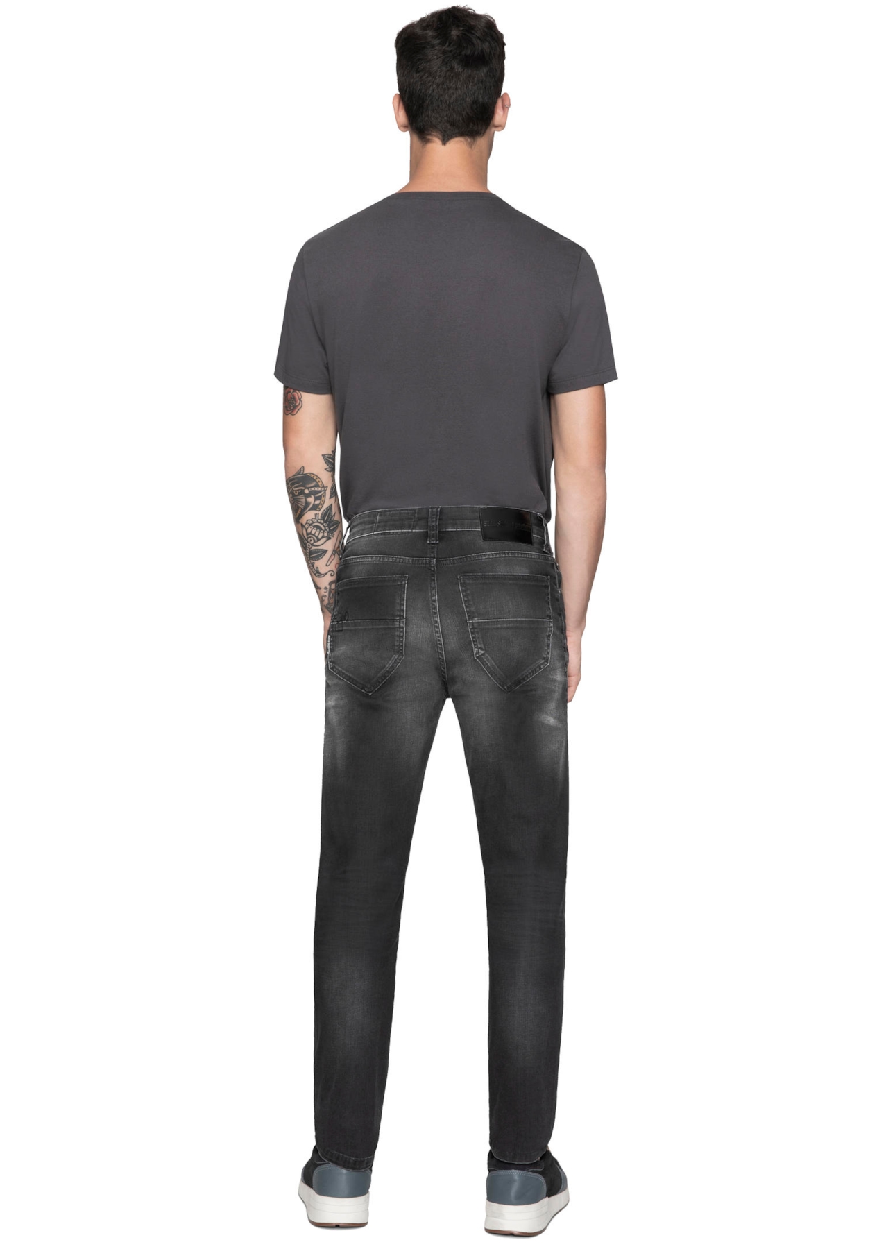 Calça Jeans Intense Black (Stefan) Slim Silver Gray Mescla
