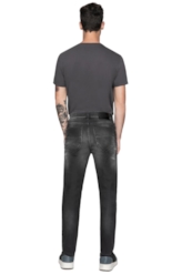 Calça Jeans Intense Black (Stefan) Slim Silver Gray Mescla