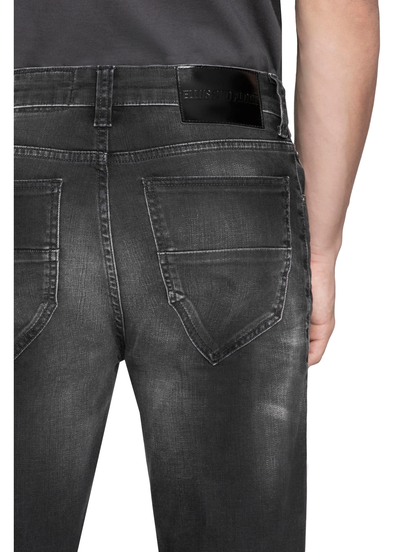 Calça Jeans Intense Black (Stefan) Slim Silver Gray Mescla