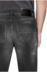Calça Jeans Intense Black (Stefan) Slim Silver Gray Mescla