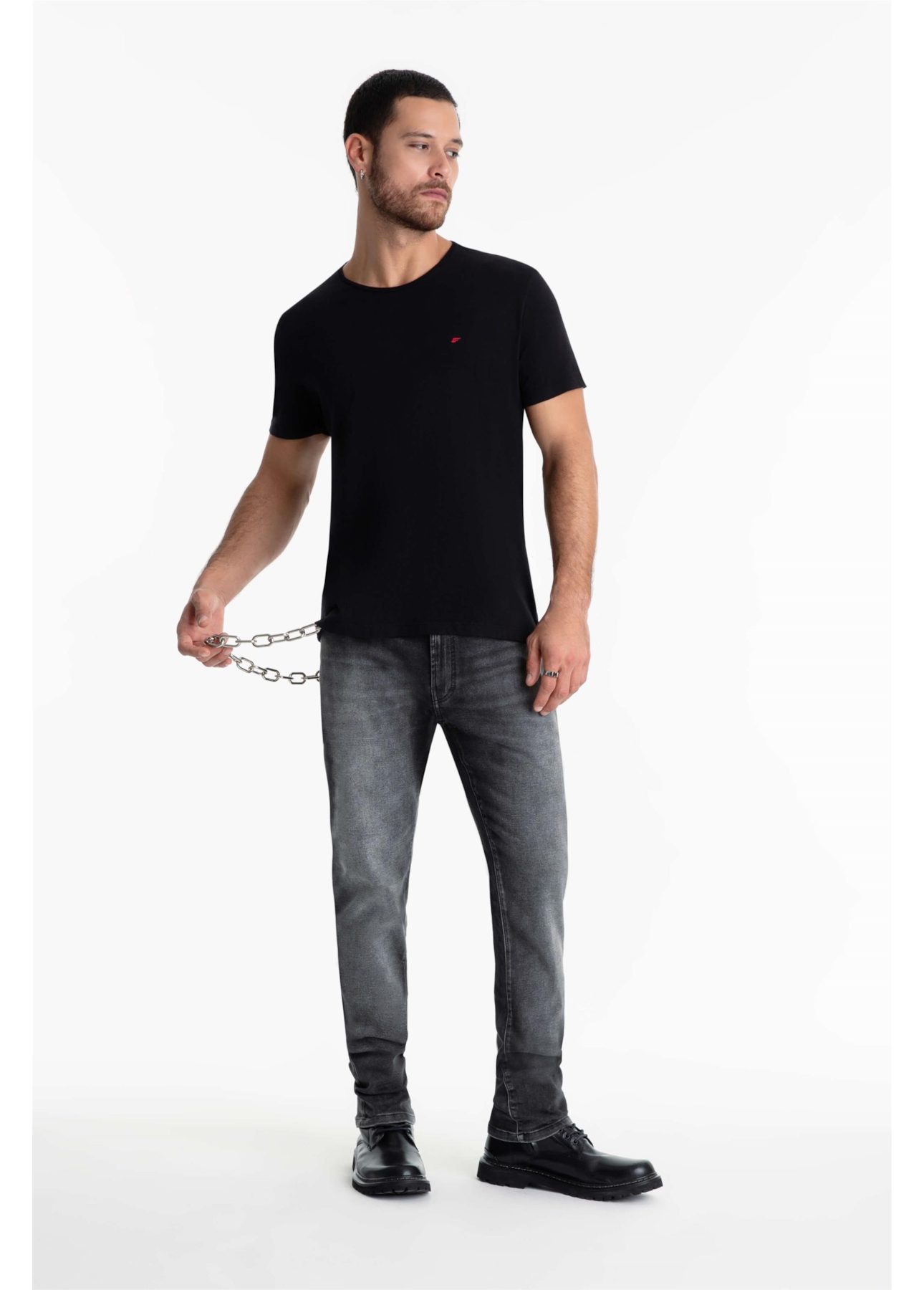 Calça Jeans Jogging Black Slim 1889 Lav.  Black C/Sky