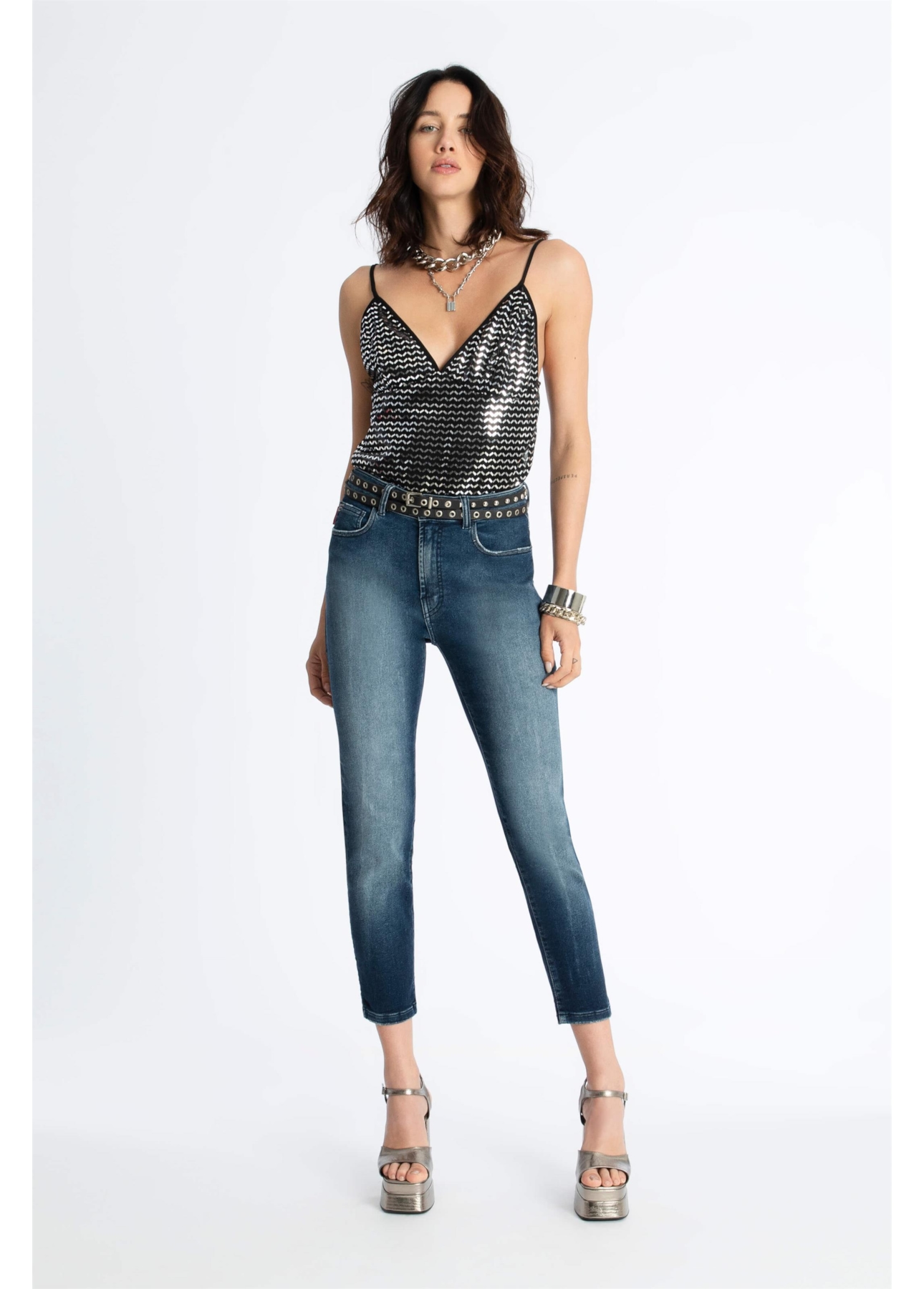 Calça Jeans Jogging Indigo 1835 Lav.Escuro C/Tie Dye