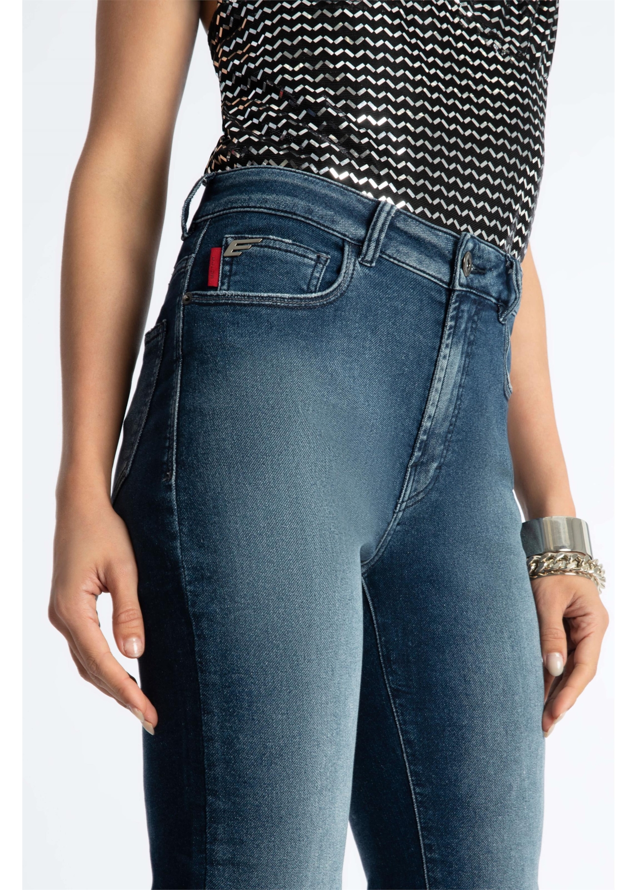 Calça Jeans Jogging Indigo 1835 Lav.Escuro C/Tie Dye
