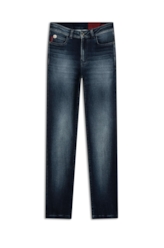 Calça Jeans Jogging Indigo  Escuro Com Tie Dye
