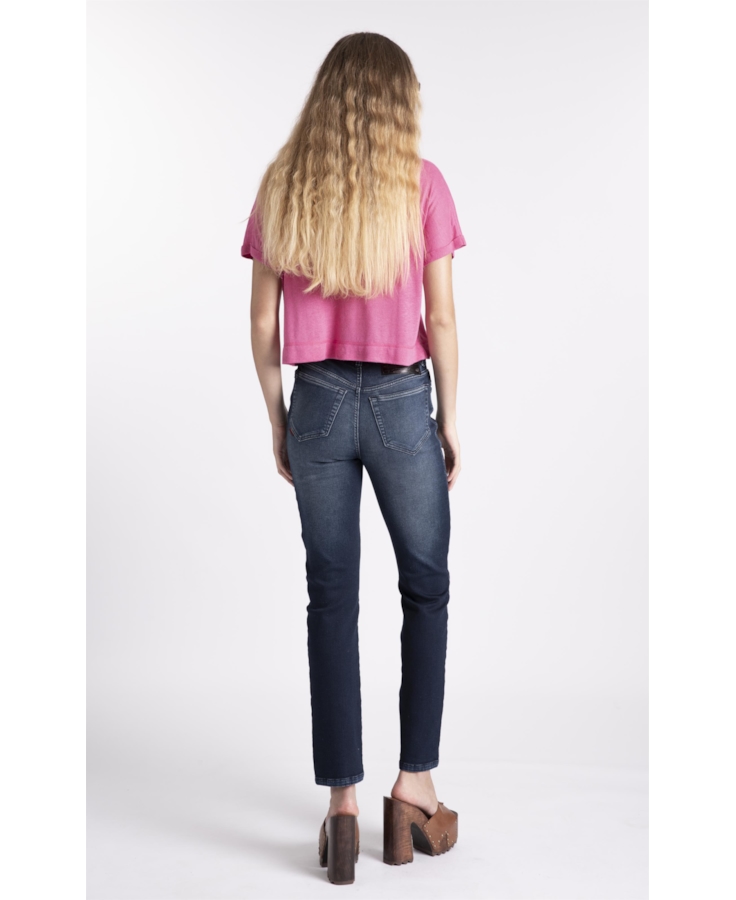 Calça Jeans Jogging Indigo Skinny Escuro Com Used