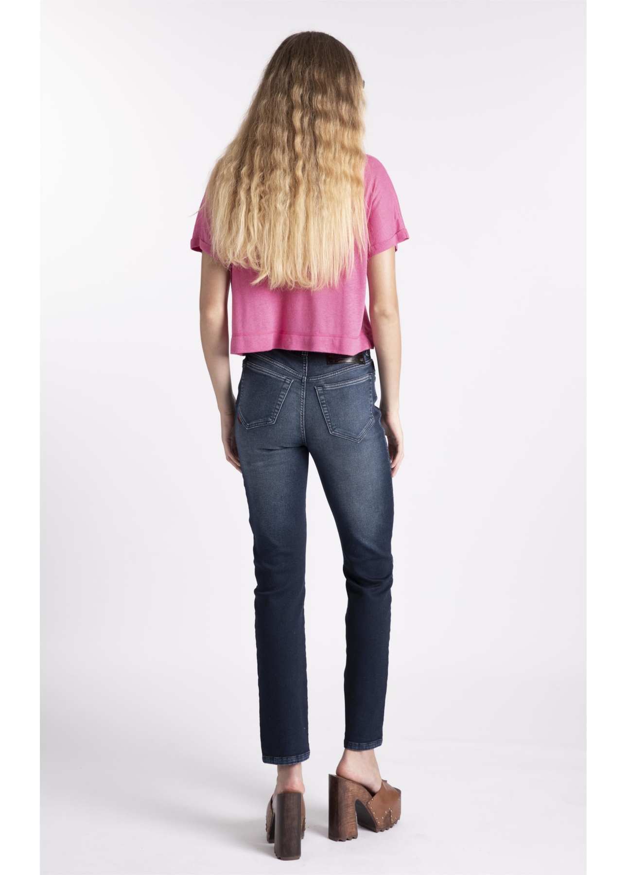 Calça Jeans Jogging Indigo Skinny Escuro Com Used