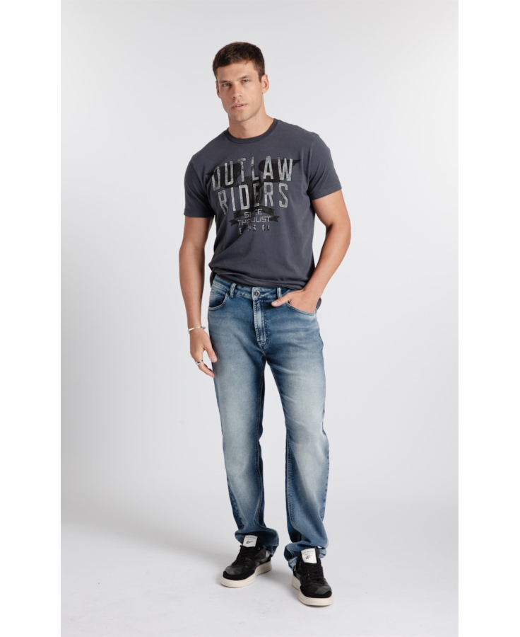 Calça Jeans Jogging Indigo Slim Claro C/ Tie Dye
