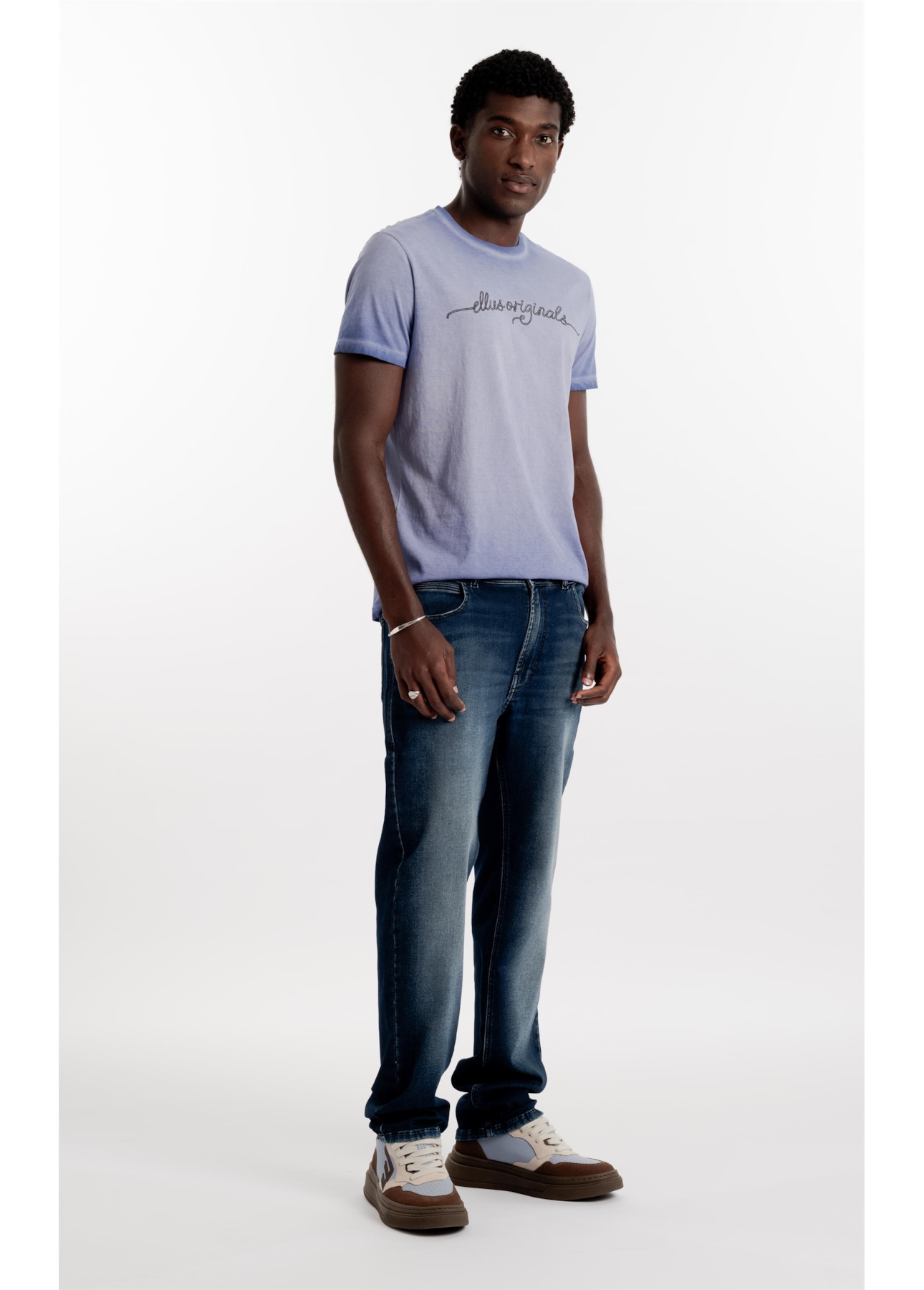 Calça Jeans Jogging Indigo Slim Lav. Escuro Com Used