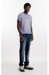 Calça Jeans Jogging Indigo Slim Lav. Escuro Com Used