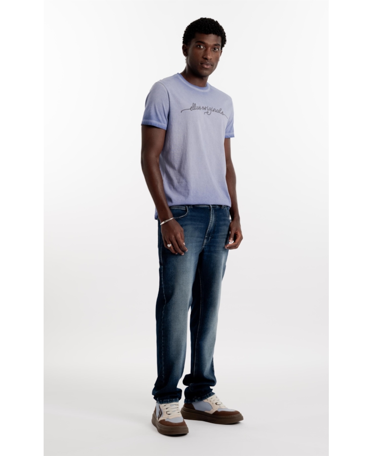 Calça Jeans Jogging Indigo Slim Lav. Escuro Com Used