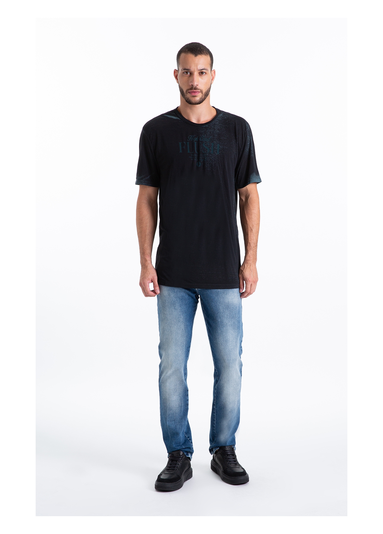 Calça Jeans Jogging Intense Blue (Classic) 5 Pockets Claro C/ Tie Dye