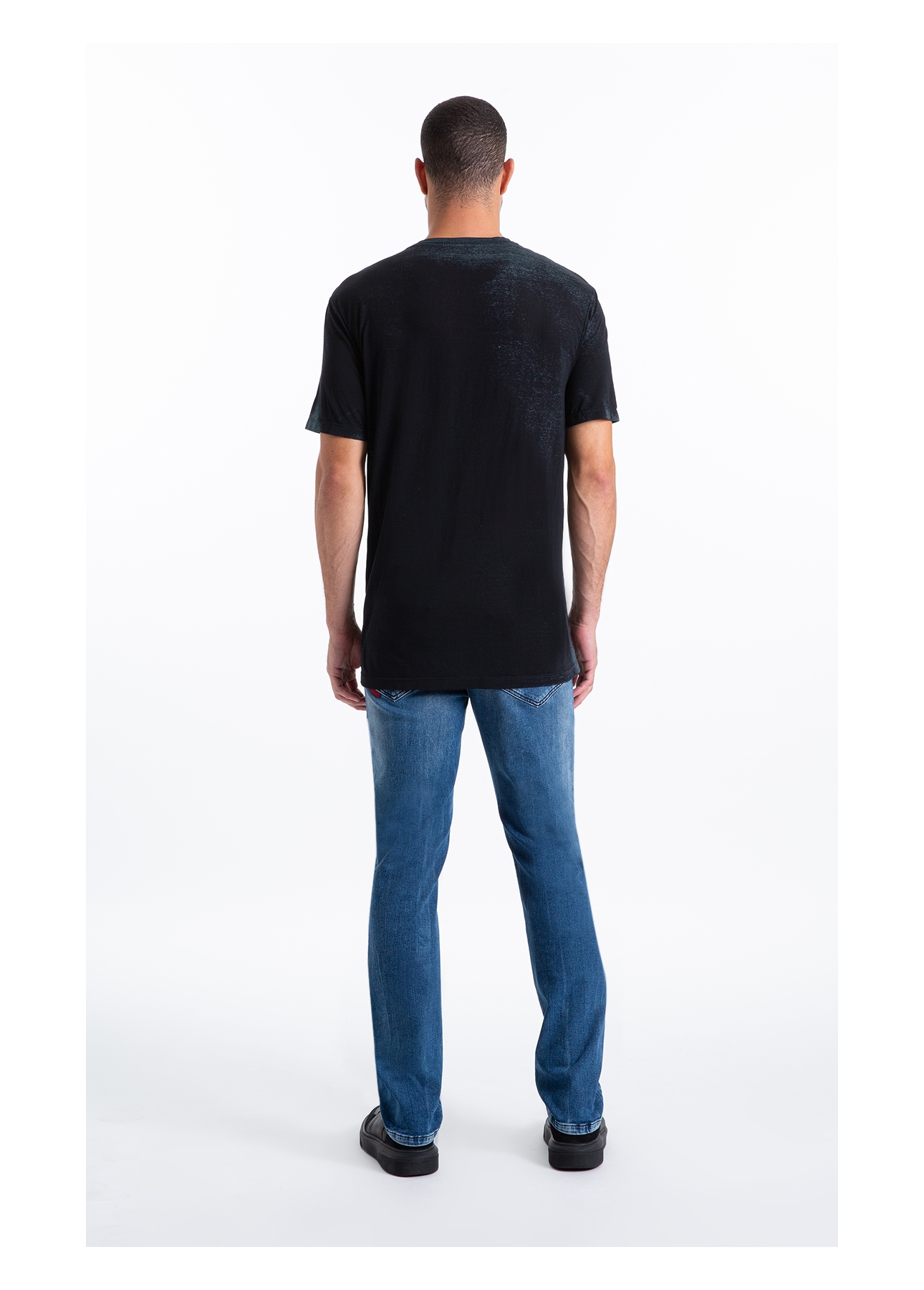 Calça Jeans Jogging Intense Blue (Classic) 5 Pockets Claro C/ Tie Dye