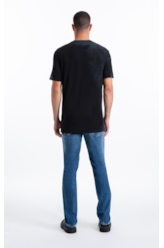 Calça Jeans Jogging Intense Blue (Classic) 5 Pockets Claro C/ Tie Dye