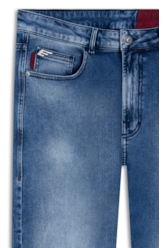 Calça Jeans Jogging Intense Blue (Classic) 5 Pockets Claro C/ Tie Dye
