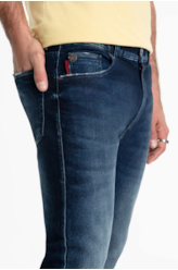 Calça Jeans Jogging Intense Blue Slim 1721-Lav.Esc. C/ Tie Dye