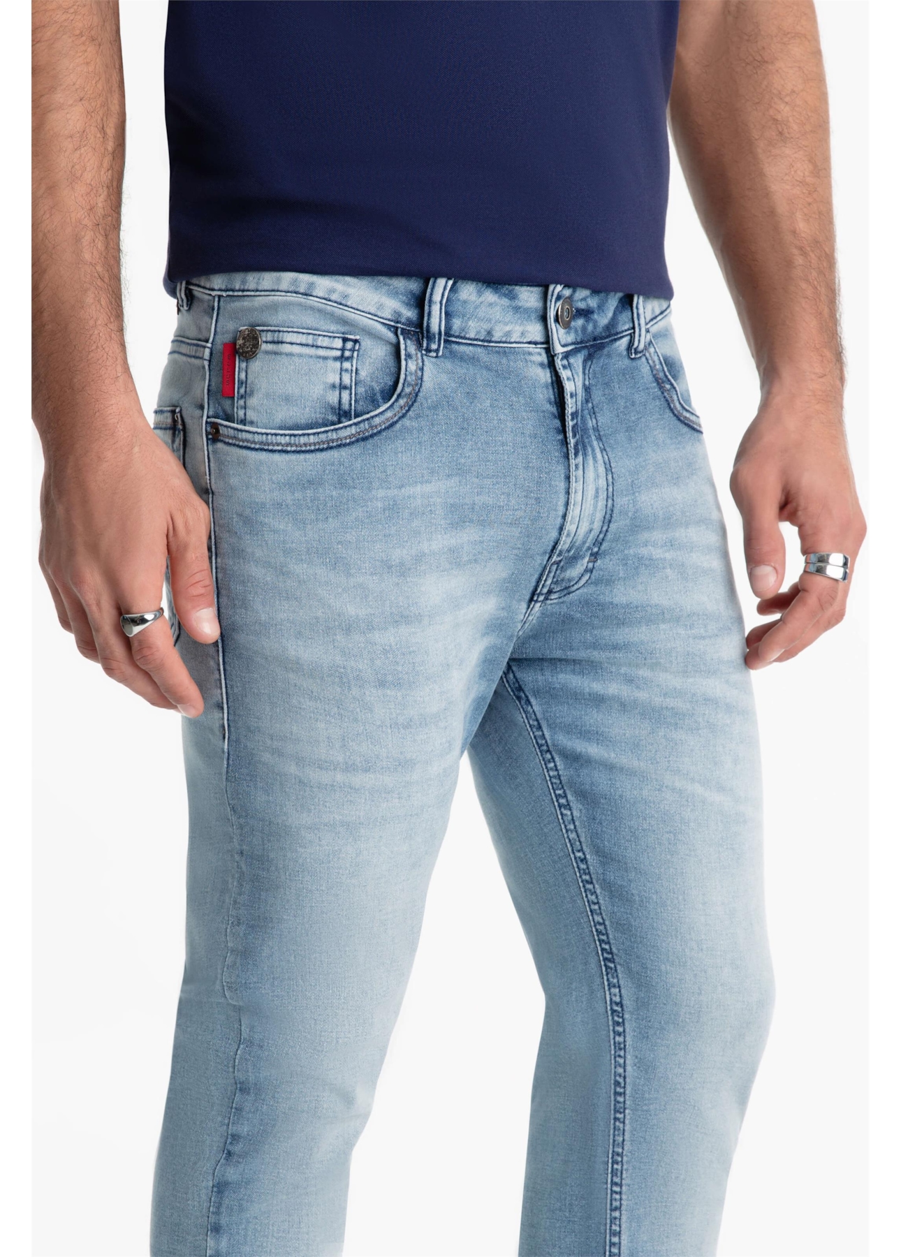 Calça Jeans Jogging Memory Skinny 1598-Lav.Claro C/ Sky