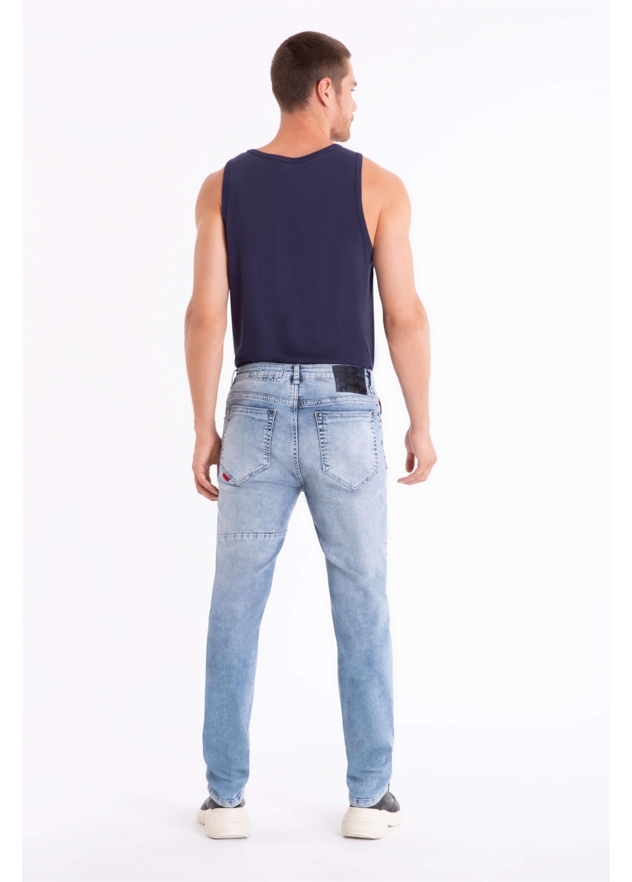 Calça Jeans Kyoto Slim Patch Lav.1803-Claro C/ Sky