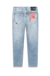 Calça Jeans Kyoto Slim Patch Lav.1803-Claro C/ Sky