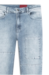 Calça Jeans Kyoto Slim Patch Lav.1803-Claro C/ Sky