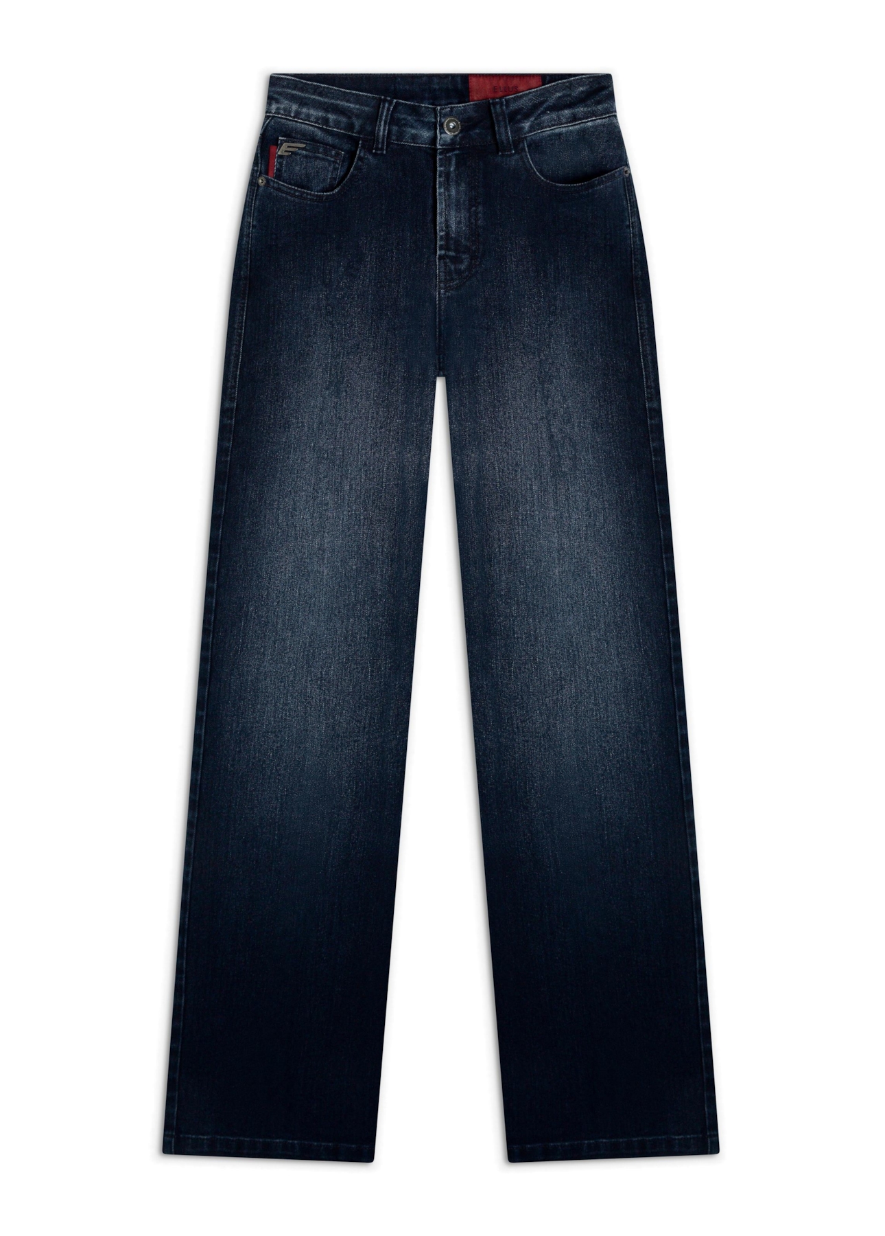 Calça Jeans Low Rise Reta Lav.Escuro C/ Used