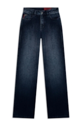 Calça Jeans Low Rise Reta Lav.Escuro C/ Used