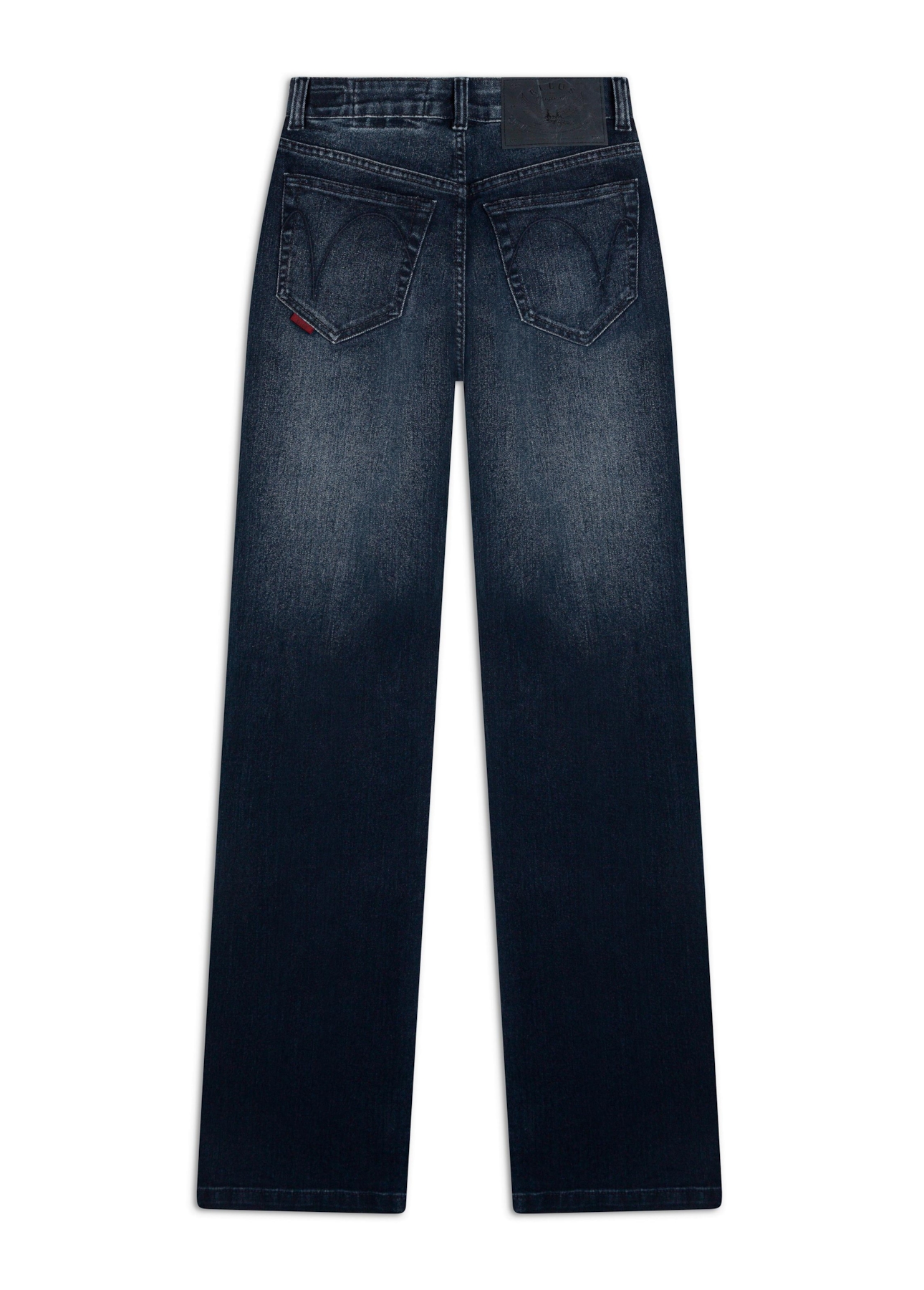 Calça Jeans Low Rise Reta Lav.Escuro C/ Used