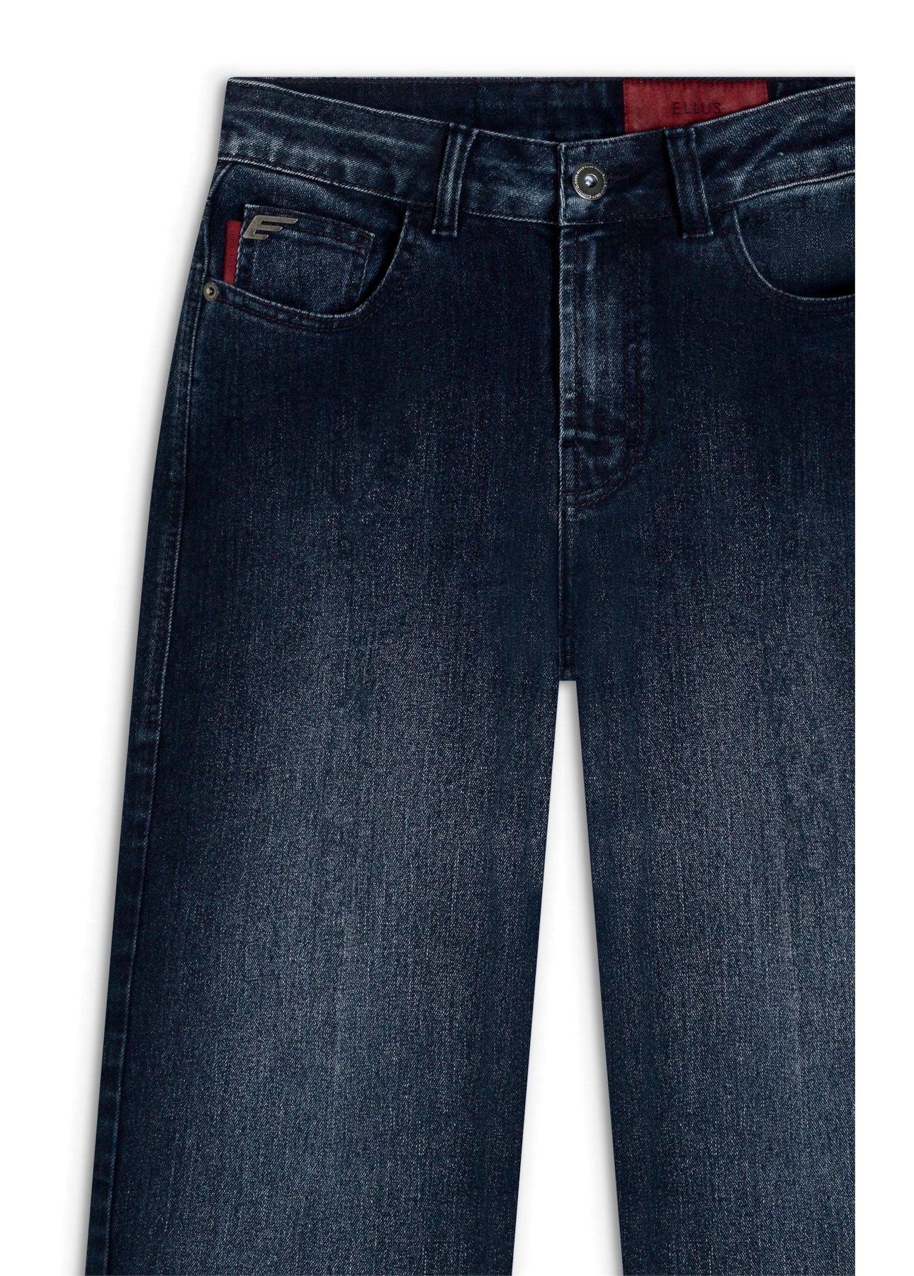 Calça Jeans Low Rise Reta Lav.Escuro C/ Used