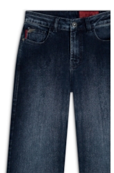 Calça Jeans Low Rise Reta Lav.Escuro C/ Used