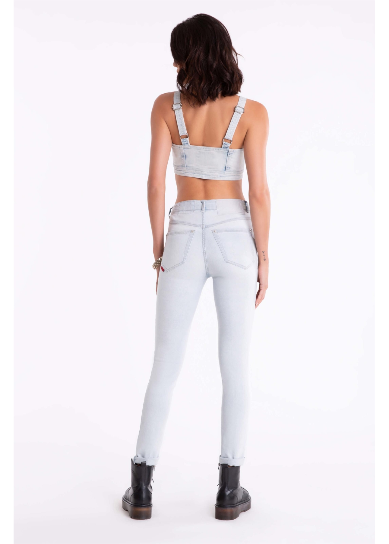 Calça Jeans Memory e Asa 312 Lav. Claro C/ Tank