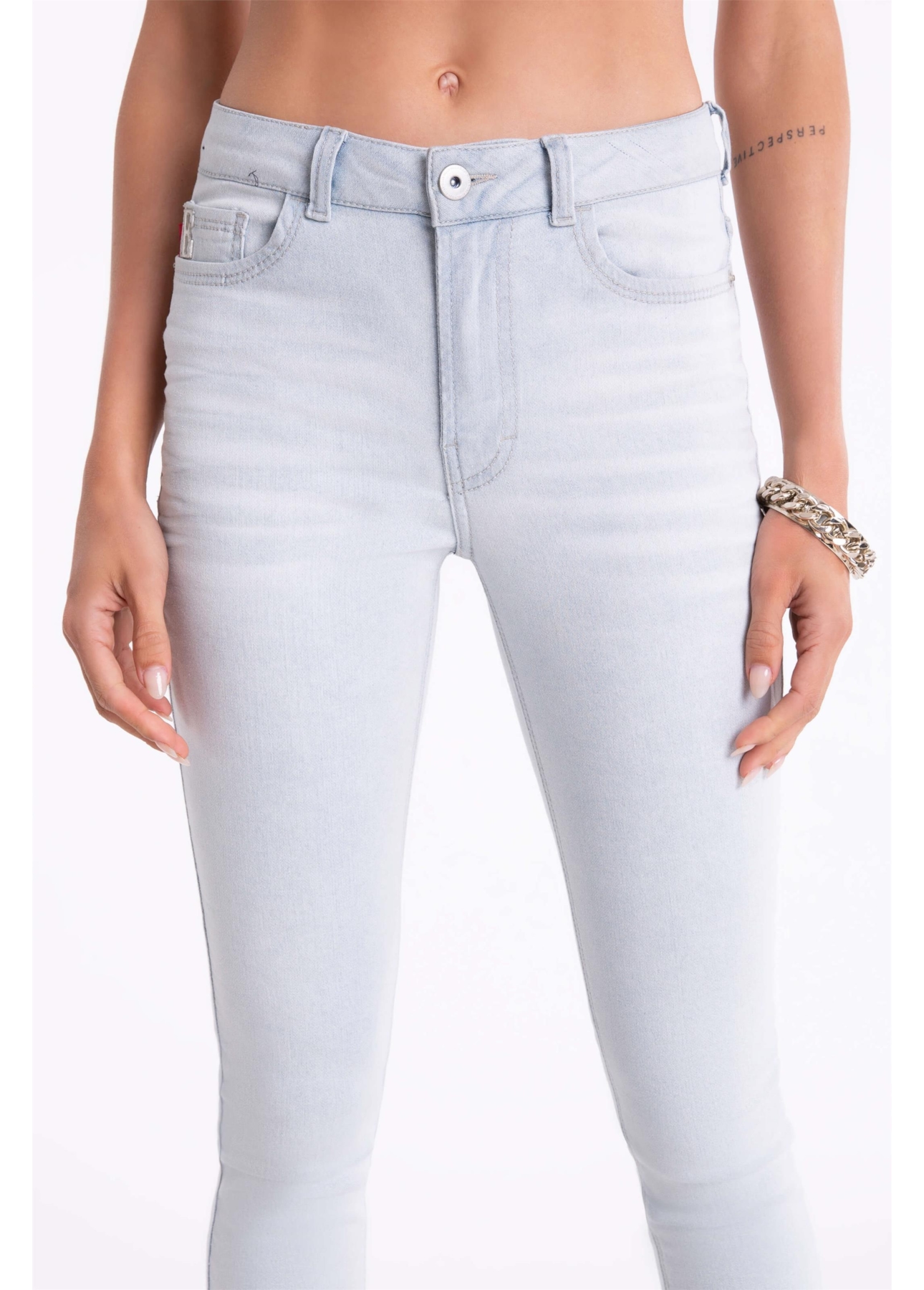 Calça Jeans Memory e Asa 312 Lav. Claro C/ Tank