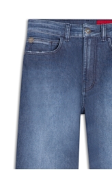 Calça Jeans Montana Blue Elastic (St) Slim Bols 1755 - Lav Medio C/ Used
