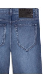 Calça Jeans Montana Blue Elastic (St) Slim Bols 1755 - Lav Medio C/ Used