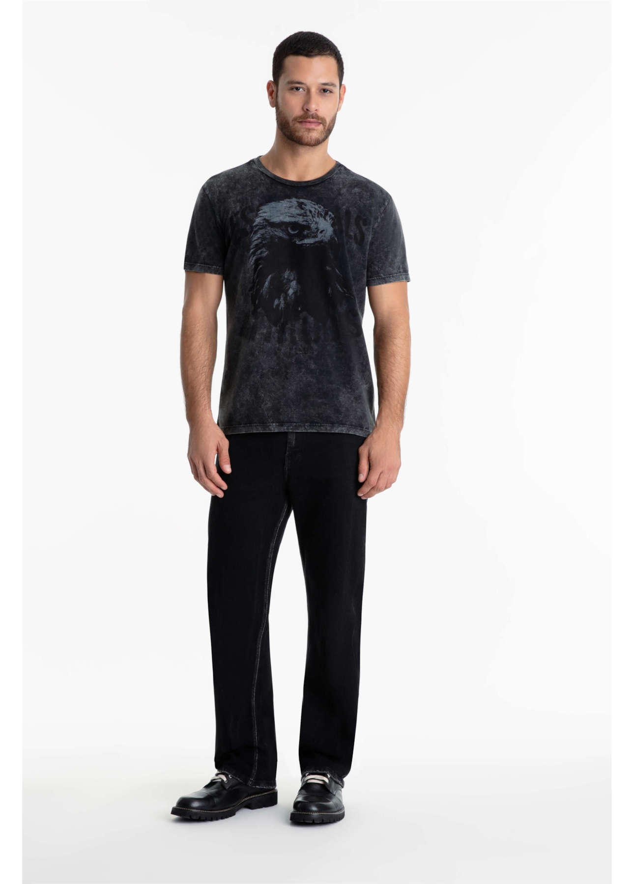 Calça Jeans New Black Elastic 1875-Lav.Black C/ Tie Dye