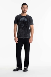 Calça Jeans New Black Elastic 1875-Lav.Black C/ Tie Dye