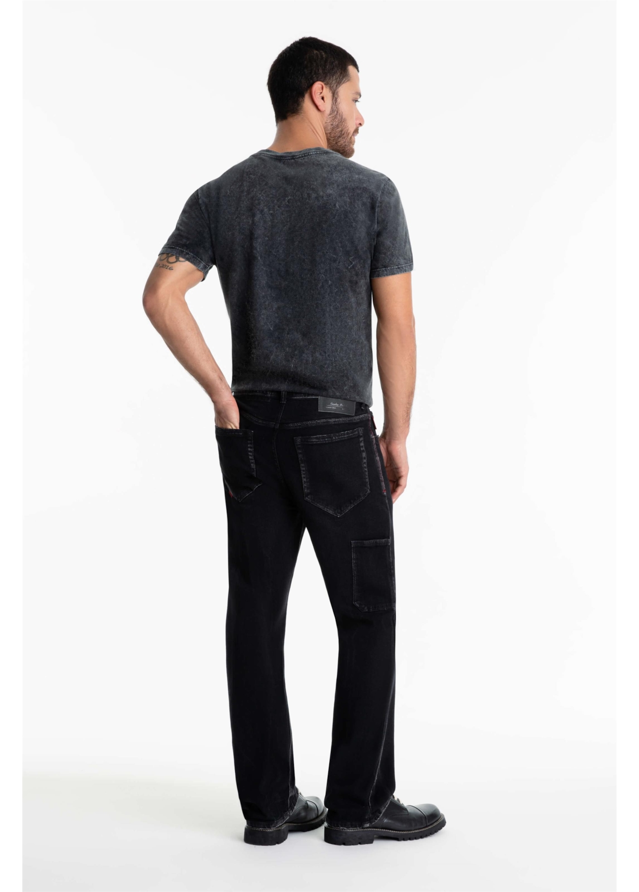 Calça Jeans New Black Elastic 1875-Lav.Black C/ Tie Dye